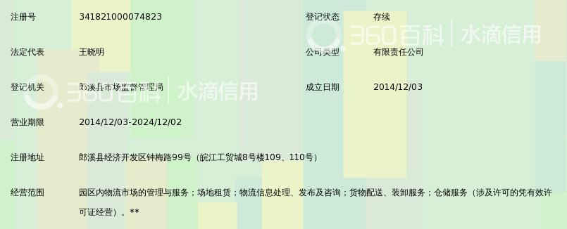 郎溪皖江工贸城物流园有限公司