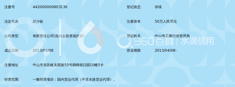 中山市快易达货运代理有限公司_360百科