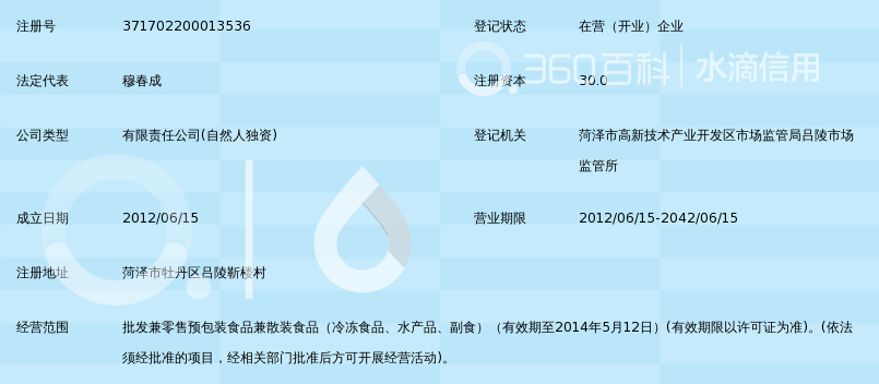 菏泽市牡丹区美喜食品有限公司_360百科