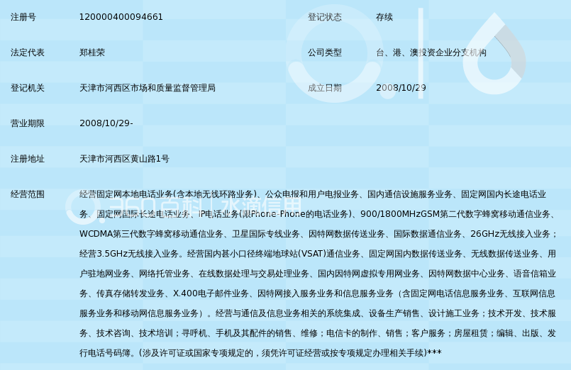 中国联合网络通信有限公司天津市河西区分公司