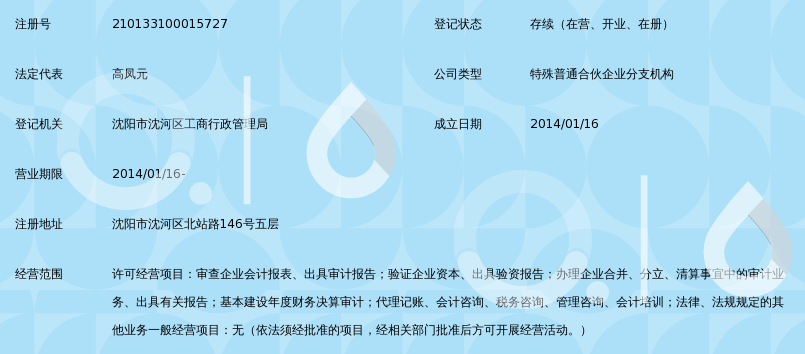 华普天健会计师事务所(特殊普通合伙)辽宁分所