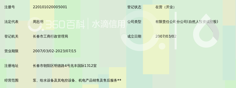 上海凯泉泵业(集团)有限公司长春分公司_360百