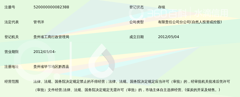 贵州永基矿业投资有限公司黔西县花溪乡耳海煤