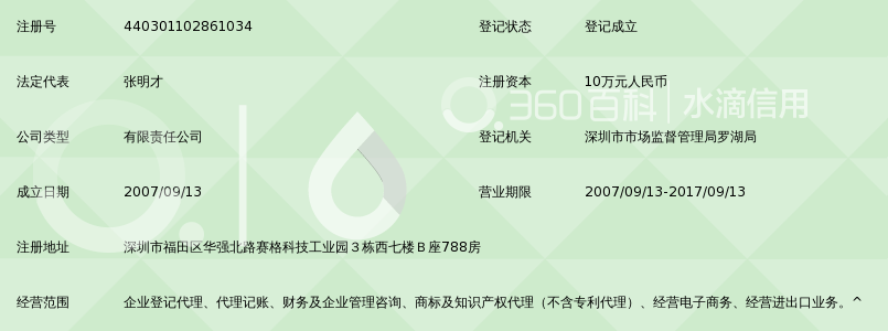 深圳市莱安企业代理记账有限公司_360百科