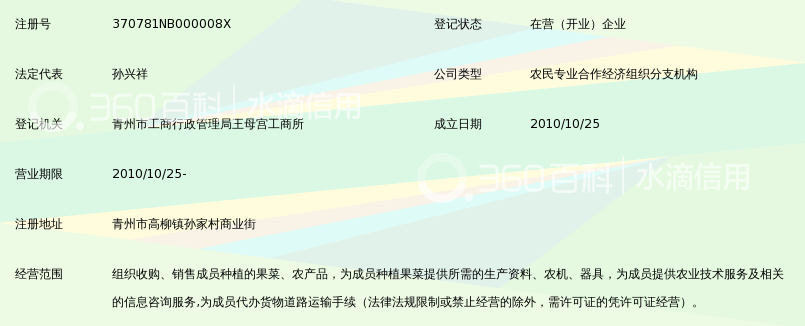山东富大地果菜农民专业合作社高柳分社