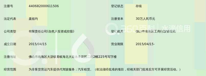 佛山滴达代驾服务有限公司_360百科