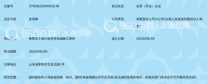 烟台交运国际旅行社有限责任公司莱阳分公司