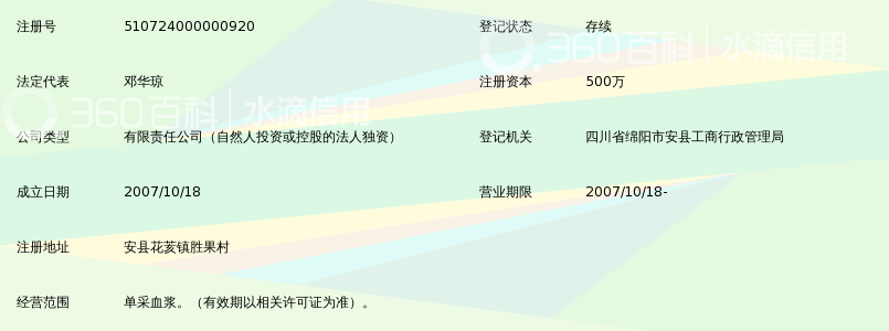 安县蜀阳单采血浆有限公司_360百科