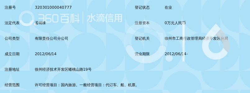 徐州市中北旅行社有限公司金山桥营业部_360