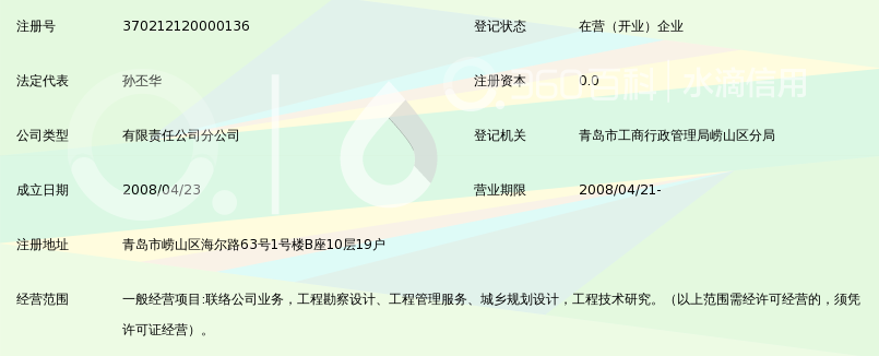 中铁工程设计院有限公司青岛分公司