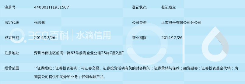 广发证券股份有限公司深圳前海证券营业部