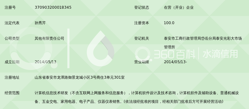 泰安百望九赋信息科技有限公司_360百科