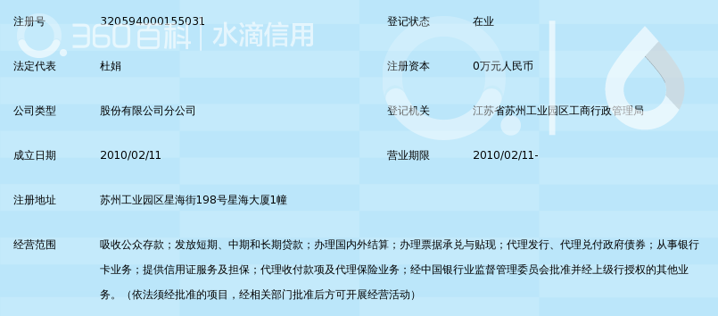 恒丰银行股份有限公司苏州分行