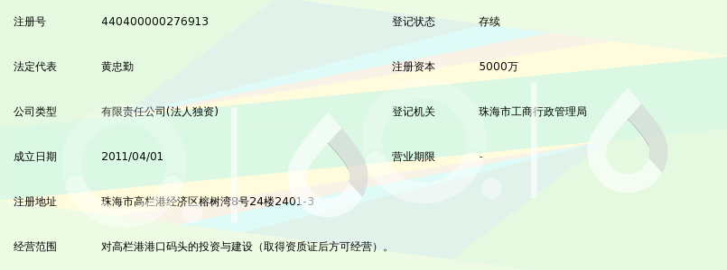 珠海港物流中心有限公司_360百科