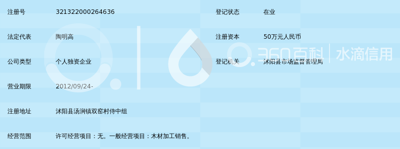 沭阳县汤涧镇陶明高木材加工厂