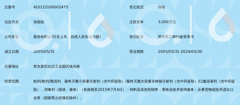 河南省康星药业股份有限公司