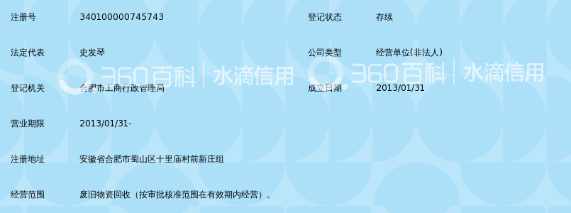 合肥市物资回收总公司第一收购门市部
