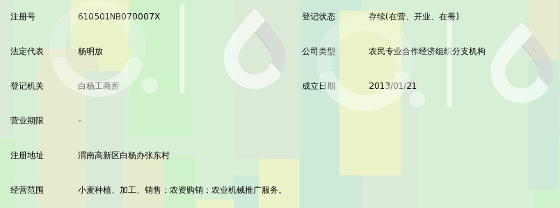 陕西佳丰麦业农机农民专业合作社张东分社