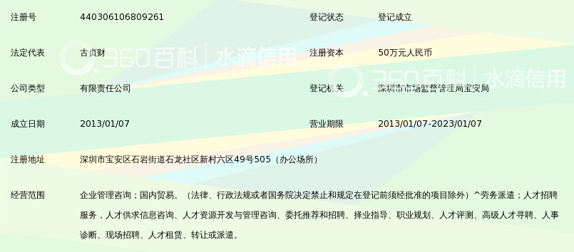 深圳市猎英才企业管理顾问有限公司_360百科