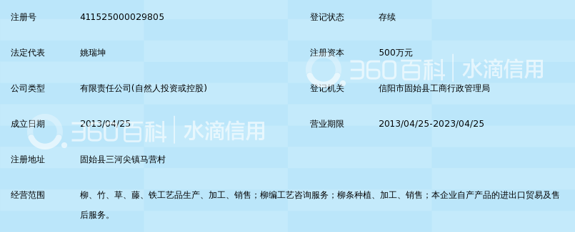 固始县三河尖柳编工业园服务有限公司