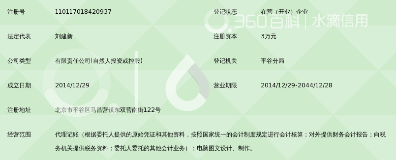 北京宇点代理记账有限公司_360百科