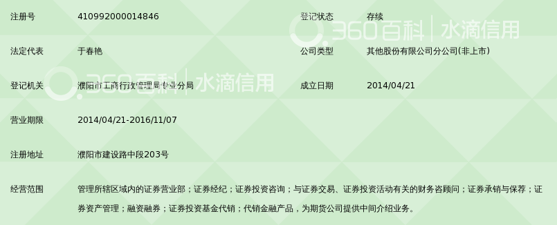 中原证券股份有限公司濮阳分公司