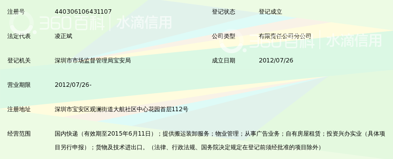 广东省邮政速递物流有限公司深圳宝安观澜中心