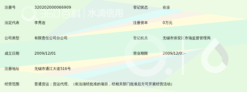 中铁物流上海有限公司无锡分公司