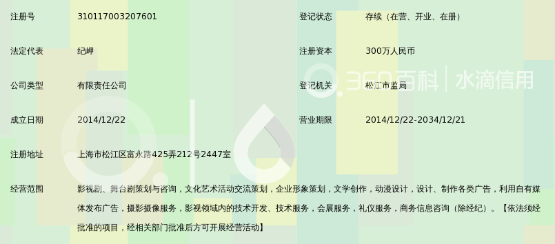 上海丰璟文化传媒有限公司_360百科