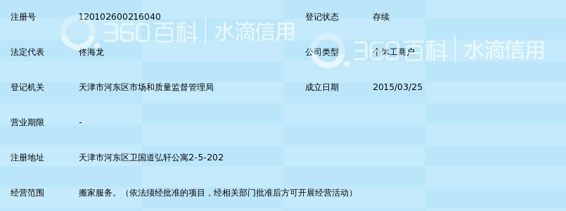 天津市河东区海津谊搬家服务部