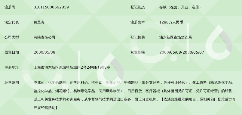 上海国家生物医药基地医药销售有限公司_360